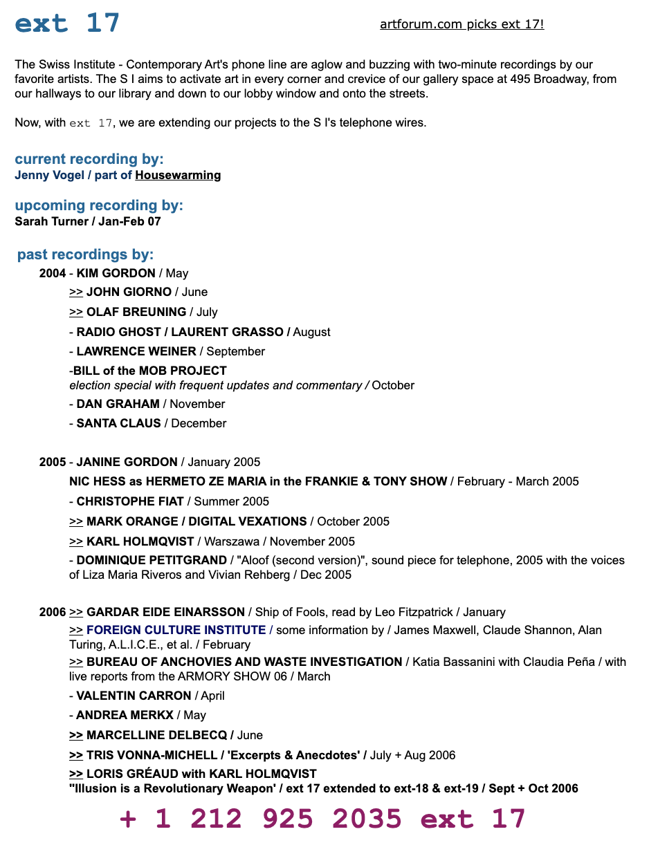 A screenshot of a press release for ext 17.