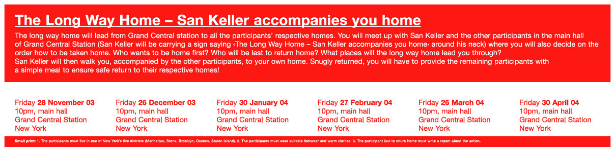 A flyer for the event in white and red colors.